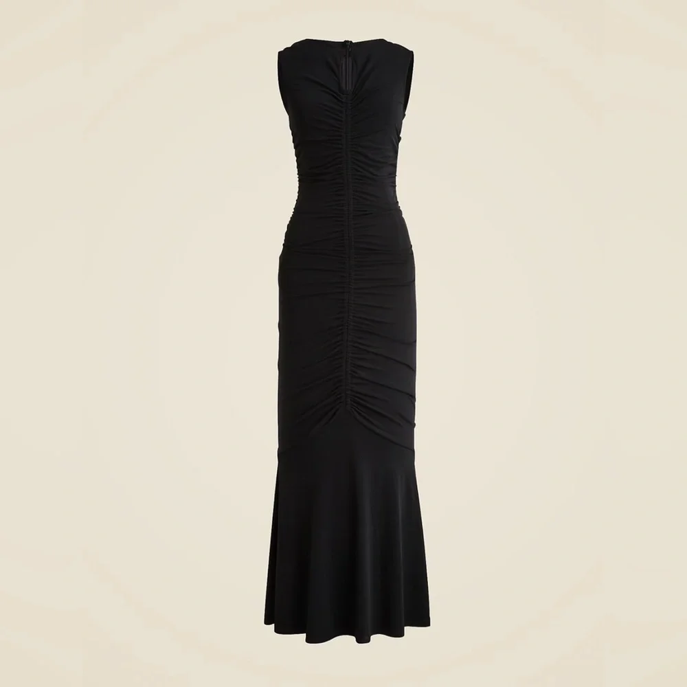NWT J.Crew Ruched Center Seam Dress in Matte Jersey